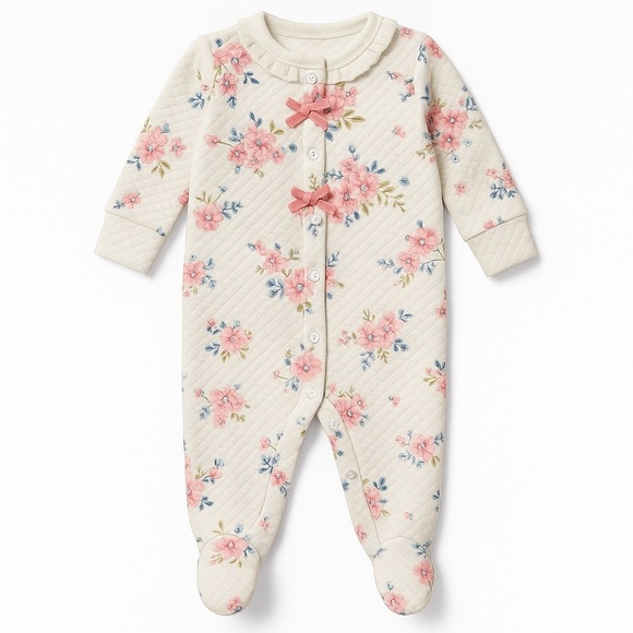Laura Ashley Floral Baby Onesie - Picture 1 of 6
